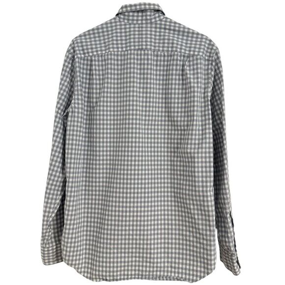J Crew Shirt Men's M Checkered Organic Cotton Stretch Classic Secret Wash Preppy - Picture 2 of 4